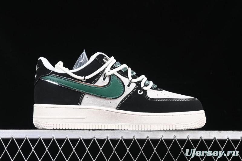 Nike Air Force 1 '07 Low The North Face Collaboration Black Green Lace-Up Low-Top Casual Sneakers - SJ1198-110