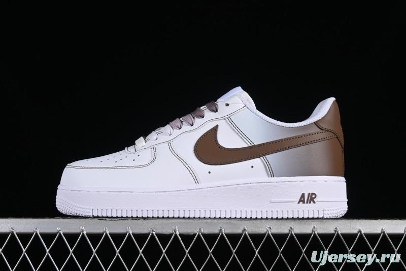 Nike Air Force 1 '07 Low Custom Anime Theme Gradient Brown Swoosh Casual Sneakers - FN0366-103