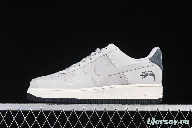 Nike Air Force 1 '07 Low Stussy Collaboration Galaxy Grey Low-Top Casual Sneakers - KK1988-055
