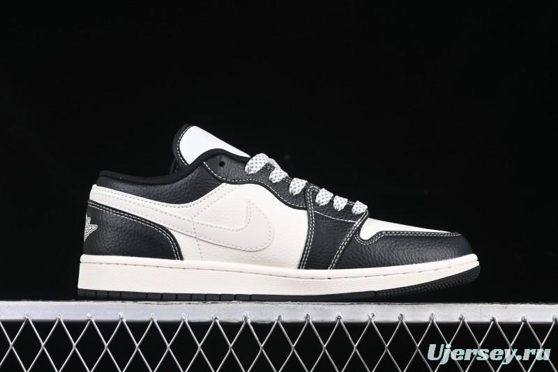 Nike Air Jordan 1 Low AJ1 Stussy White Black Leather Retro Basketball Shoes - XX3318-507