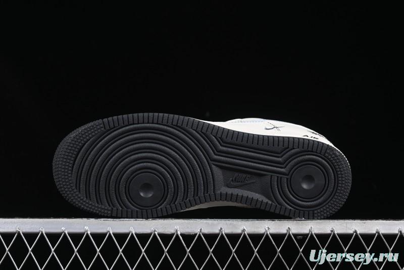 Nike Air Force 1 '07 Low Stussy Collaboration Embroidered Mini Swoosh Casual Sneakers - XZ6188-630