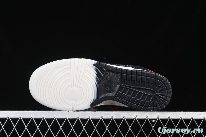 Nike SB Dunk Low UN Collaboration Year of the Snake Limited Edition Dual-Tone Black Snake Anniversary Custom Low-Top Casual Skate Shoes - AG3702-853