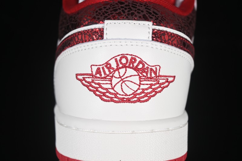 Nike Air Jordan 1 Low AJ1 White Red Casual Sneakers - HJ9338-106