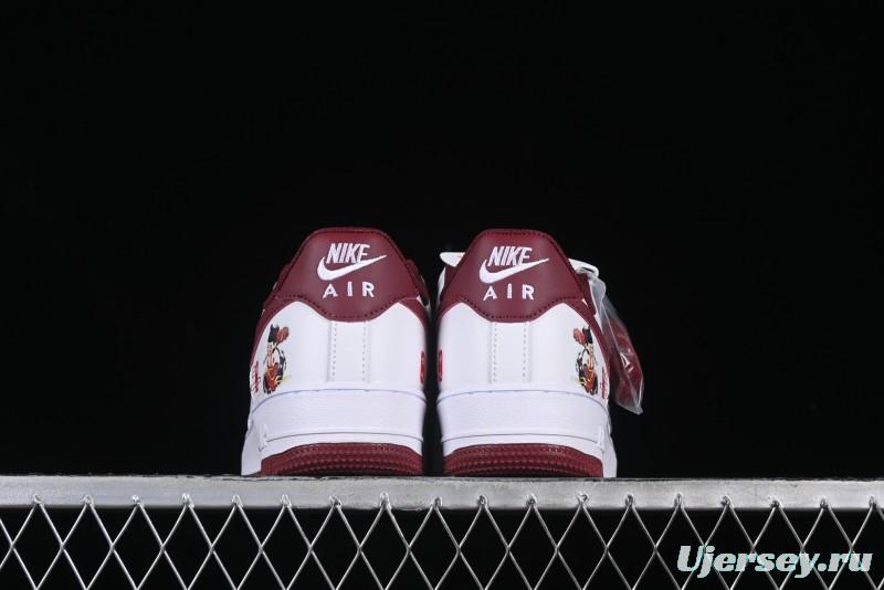 Nike Air Force 1 '07 Low "Nezha" 2D Hand-Painted Doodle Casual Sneakers with Full-Length Air Cushion - FV5988-105