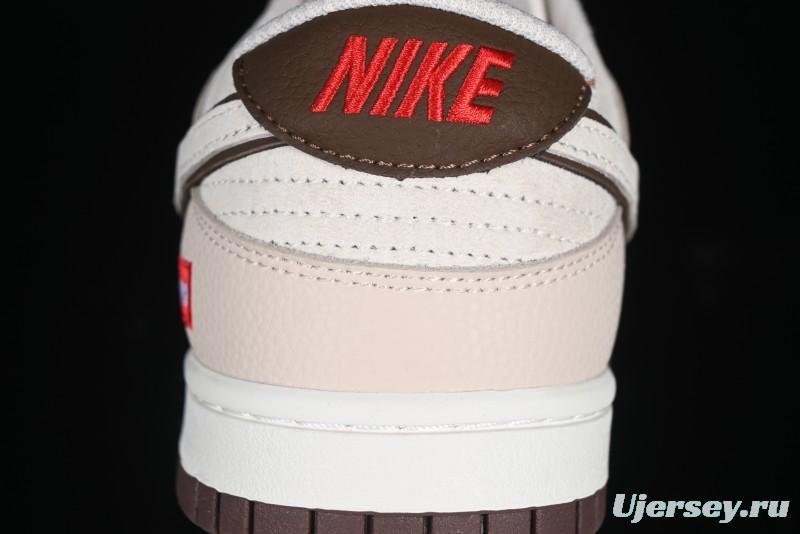 Nike SB Dunk Low Supreme Collaboration Bullet Screen White Check Anniversary High-End Custom Low-Top Casual Skate Shoes - DJ2024-091