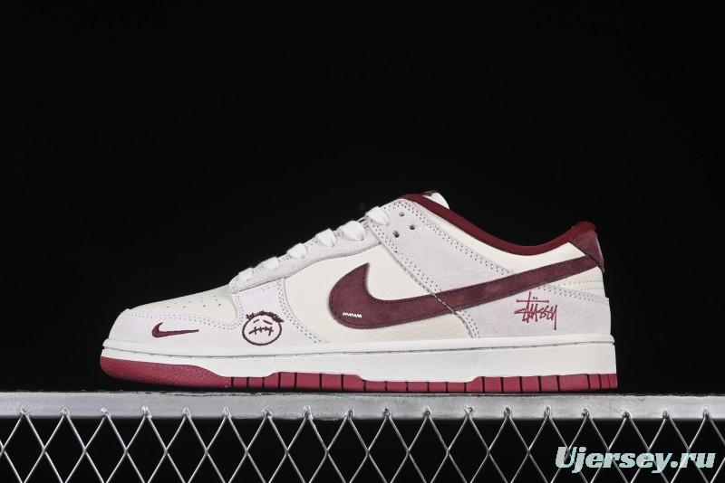 Nike SB Dunk Low Travis Scott x Stussy Triple Collaboration Anniversary Edition Custom Low-Top Casual Skate Shoes - KK1333-031