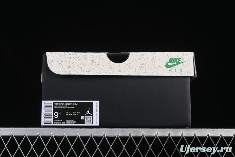 Nike Air Jordan 4 Remastered Sneakers with Textile Mesh Leather and Suede Upper - FQ7940-001