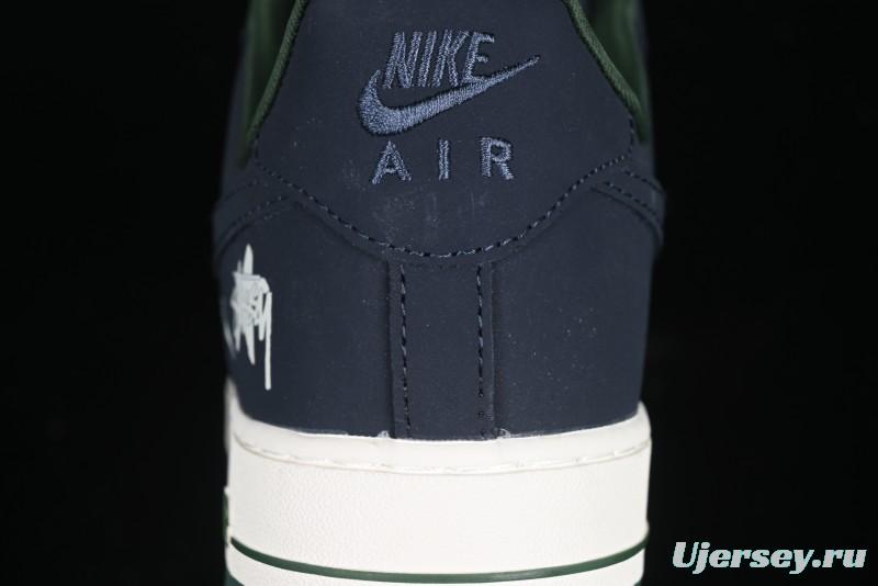 Nike Air Force 1 '07 Low Stussy Collaboration Explosive Blue Low-Top Casual Sneakers - KK1988-040