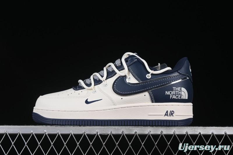 Nike Air Force 1 '07 Low The North Face Collaboration Beige Blue Patchwork Drawstring Casual Shoes - SJ1198-107