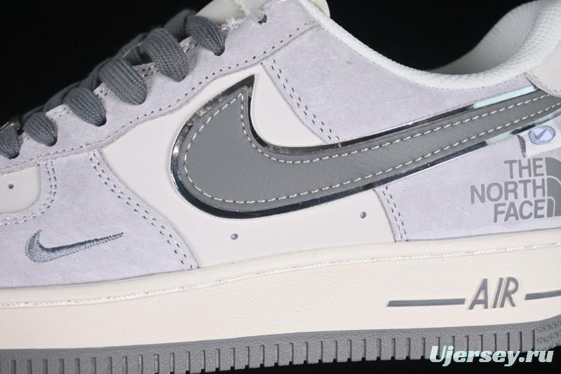 Nike Air Force 1 '07 Low The North Face Collaboration Grey Pigskin Grey Sole Low-Top Casual Sneakers - XZ6188-915