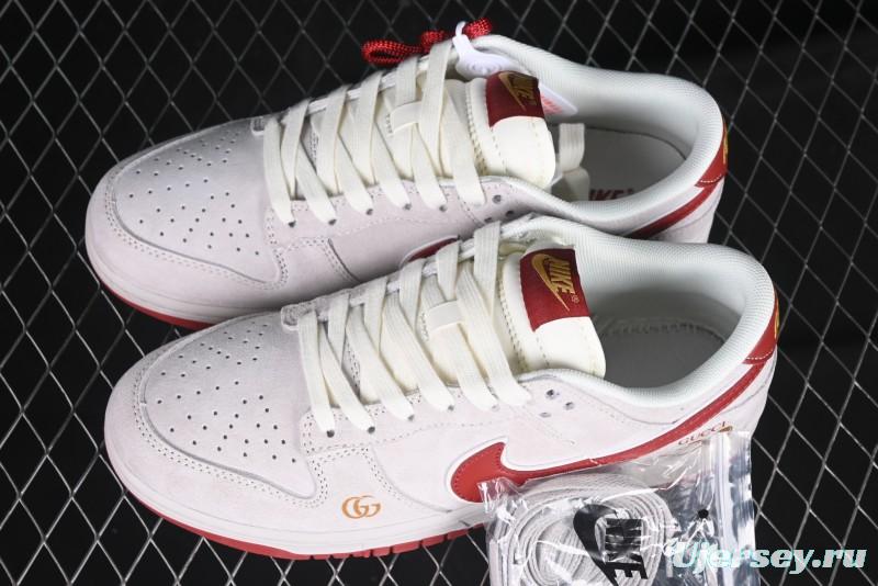 Nike SB Dunk Low Gucci Collaboration Red Snake Anniversary High-End Custom Low-Top Casual Sneakers - XX3168-111