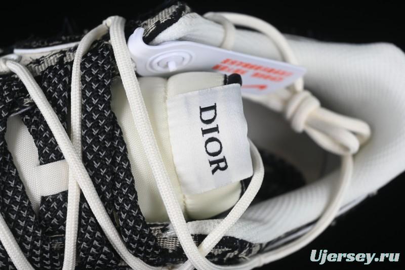 Nike Air Force 1 '07 Low Dior Collaboration Black Pattern Drawstring Casual Sneakers - SJ1198-106