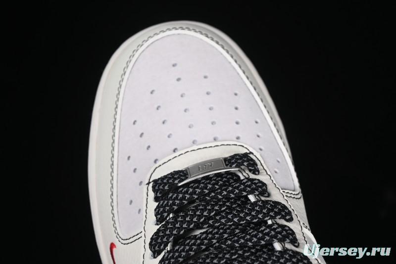 Nike Air Force 1 '07 Low Supreme Collaboration Casual Sneakers with Full-Length Air Cushion - BB7518-012