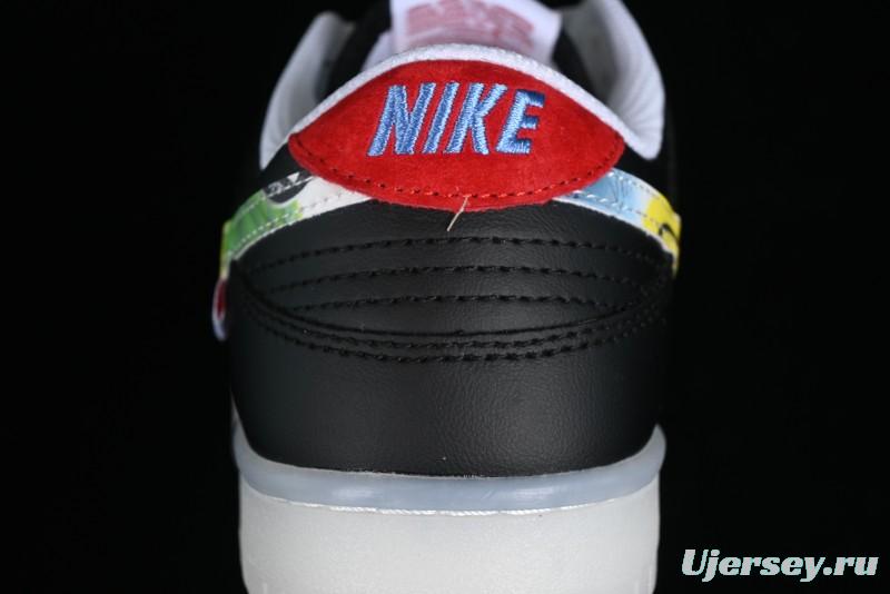 Nike SB Dunk Low Multi-Color Crystal Anniversary Customized Low-Top Casual Skate Shoes - JH8039-935