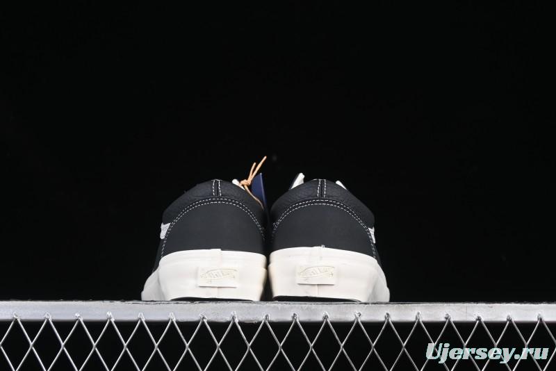 Vans Premium Old Skool 36 Full-Grain Leather Retro Skate Shoes - VN000D57BLK