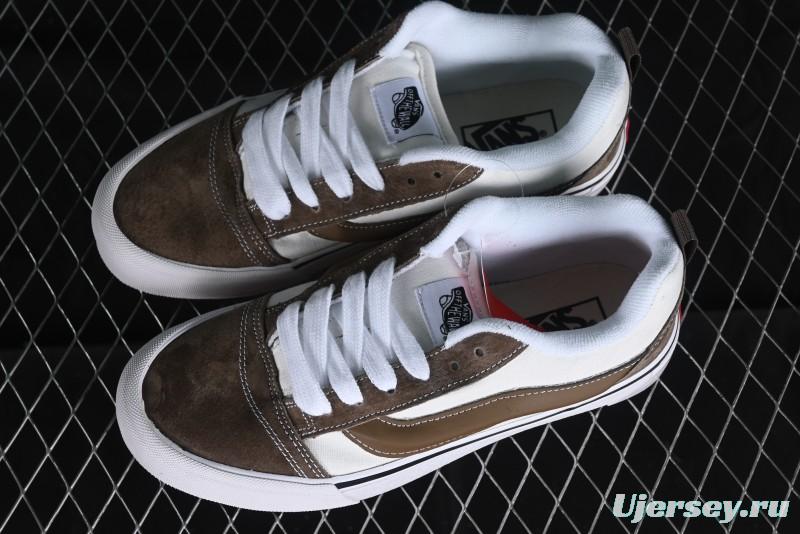 Vans Classics Knu Skool Coffee White Brown Slip-On Shoes - VN0009SAK330
