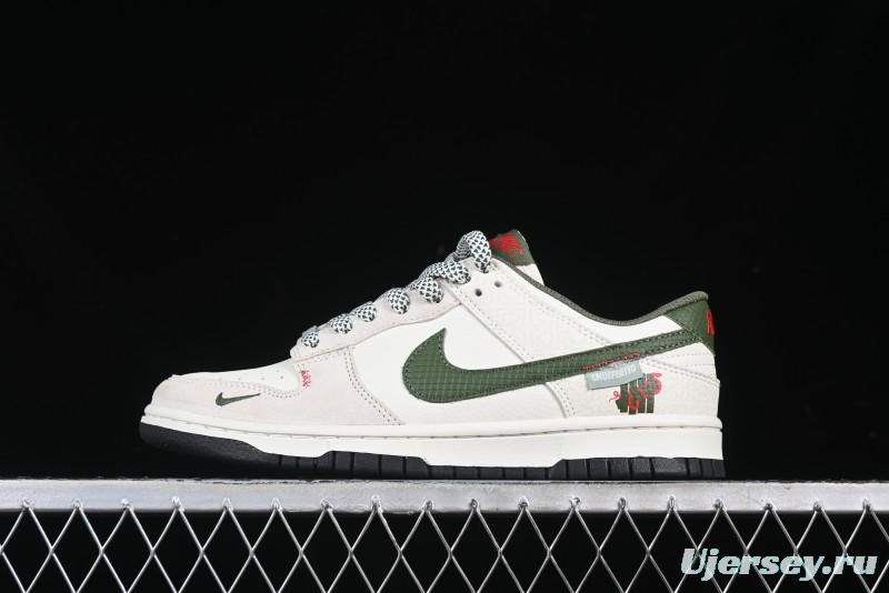 Nike SB Dunk Low UN Collaboration Year of the Snake Limited Edition Green Snake Swoosh Anniversary Custom Low-Top Casual Sneakers - DJ2024-070