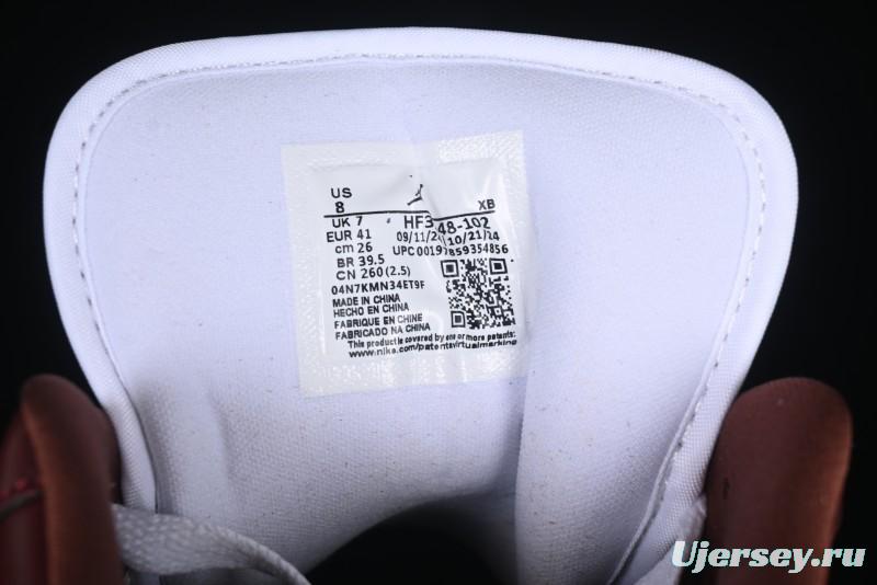 Nike Air Jordan 1 Low AJ1 White University Red Casual Sneakers - HF3148-102