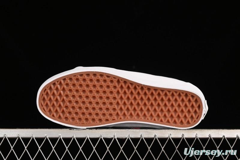 Vans Sk8-Mid Reissue 83 High-End Retro Skate Shoes with Blue Patchwork Suede - VN000CQQDWR