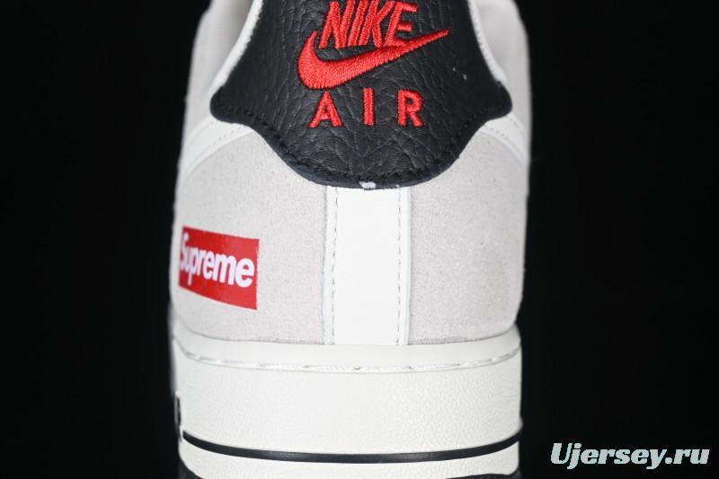 Nike Air Force 1 '07 Low Supreme Collaboration - Beige Grey Woven Label Casual Sneakers - CH6336-517