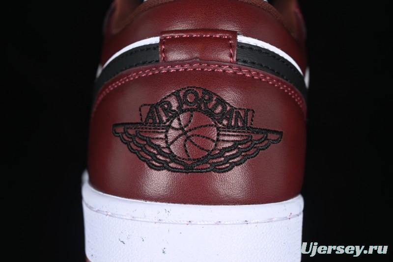 Nike Air Jordan 1 Low AJ1 Retro Lifestyle Sneakers in White and University Red - HF3148-102