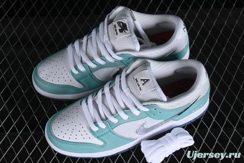 Nike April Skateboards SB Dunk Low Collaboration Frozen Rose SB Shattered Backboard Casual Skate Shoes - FD2562-400