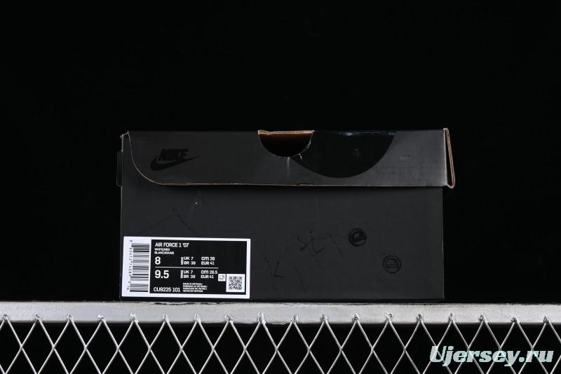 Nike Supreme x Air Force 1 '07 Low White Red Collaboration Casual Sneakers - CU9225-101