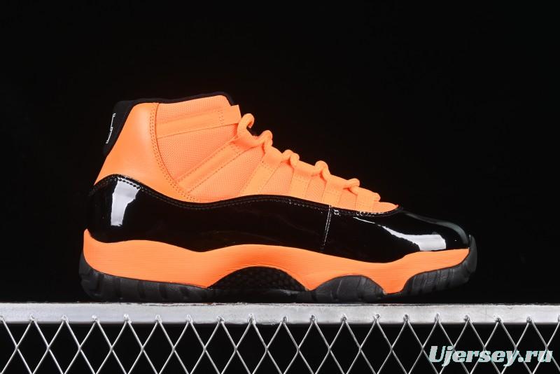 Nike Air Jordan 11 Retro High Top Basketball Shoes in Black/Orange - CT8012-800