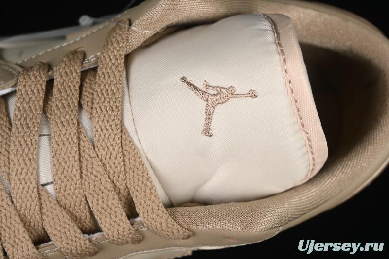 Nike Air Jordan 1 Low AJ1 Wheat Color Low-Top Casual Sneakers - DC0774-203
