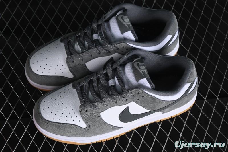 Nike Dunk Low SB Grey Gum Retro Skate Shoes with Suede Overlays - FV0389-100