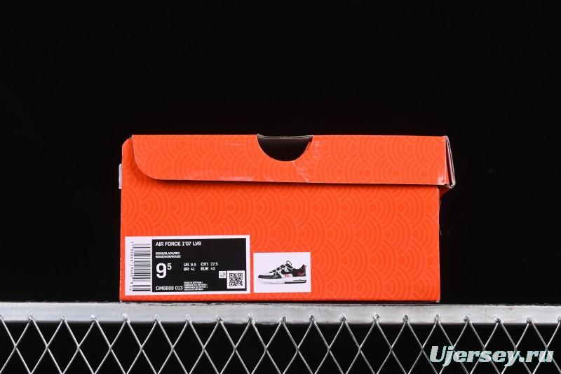 Nike Air Force 1 '07 Low Stussy Year of the Snake Limited Edition Black Snake Print Drawstring Casual Sneakers - DM6688-013