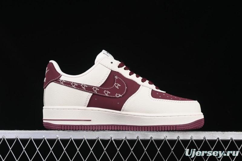 Nike Air Force 1 '07 Low The North Face Collaboration Burgundy Swoosh Casual Sneakers - KK1988-042