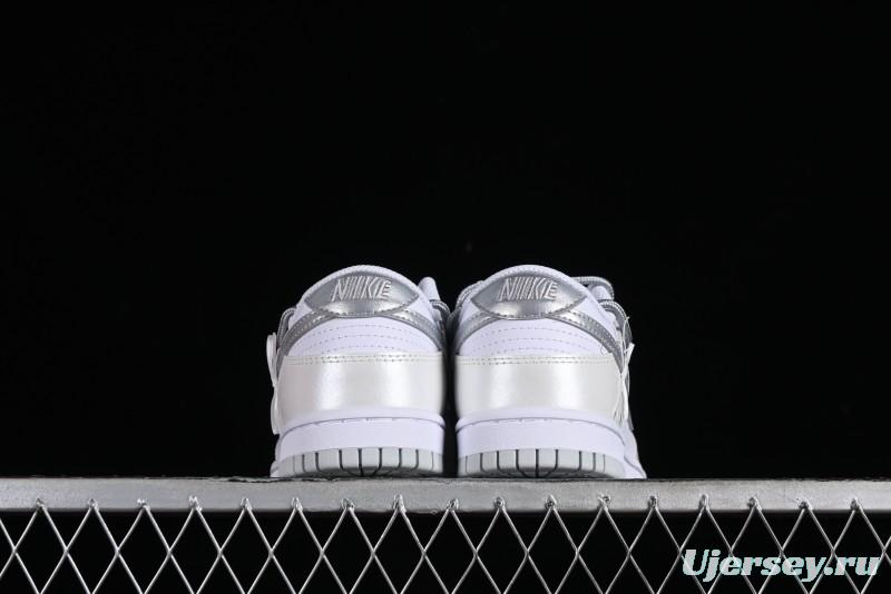 Nike Dunk Low SB Casual Sneakers with Deconstructed Laces and Ribbon Bow Design - DH9765-102