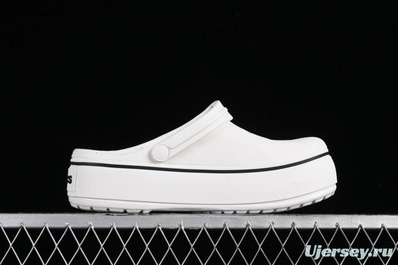 Crocs Crocband Platform Rainbow Comfortable Thick-Soled Clogs - B.D4