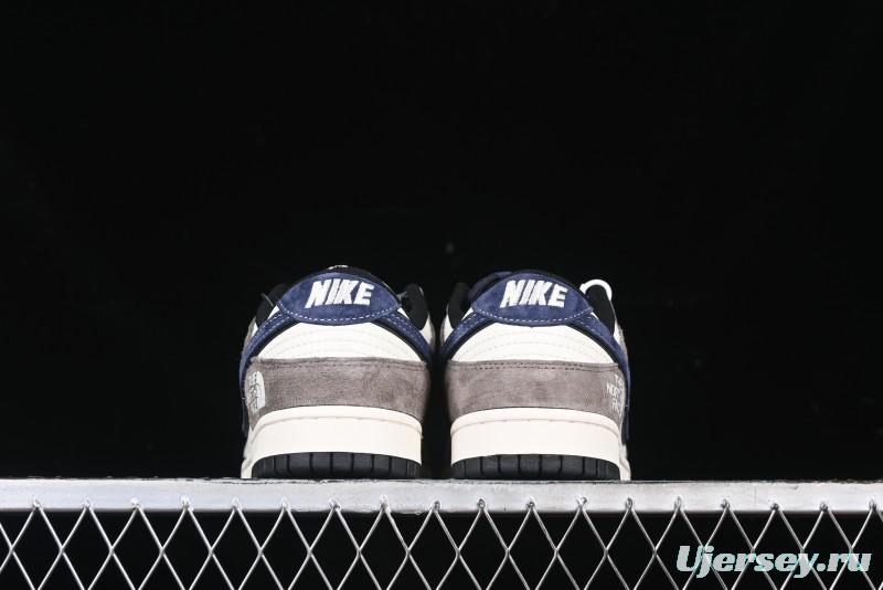 Nike SB Dunk Low The North Face Collaboration - Mysterious Grey Anniversary Edition Customized Low-Top Casual Skate Shoes - XS1086-006