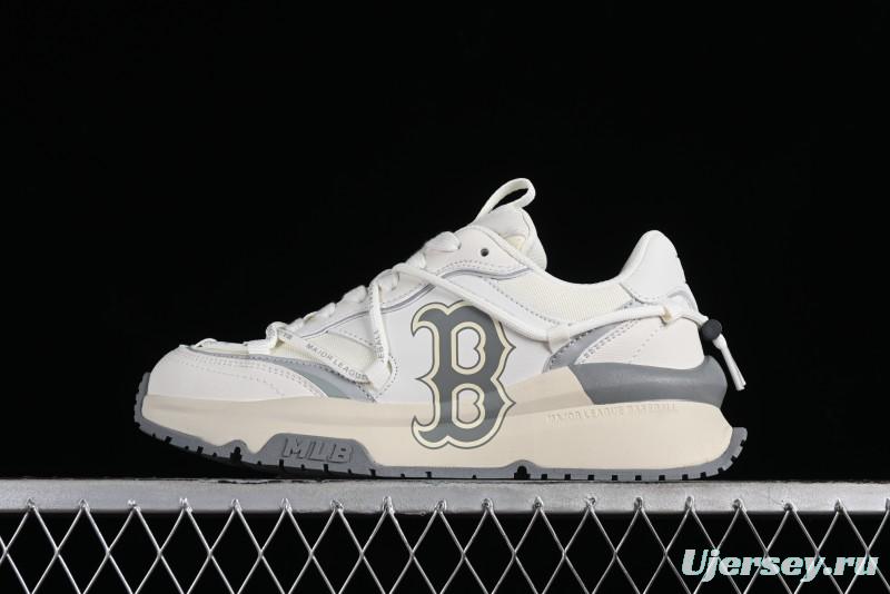 New York Yankees Chunky Runner Basic Lace-Up Lightweight Casual Sneakers - 3ASHCRR3N43WHS