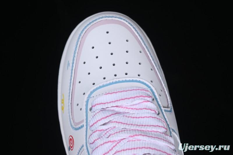 Nike Air Force 1 '07 Low Valentine's Day Limited Edition 2D Hand-Painted Graffiti Lollipop Casual Sneakers - TY0301-111