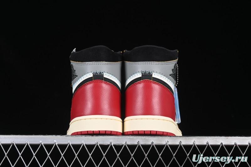 Nike Union x Air Jordan 1 Retro High Basketball Shoes Shadow Chicago - HV8563-600