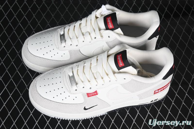 Nike Air Force 1 '07 Low Supreme Collaboration - Beige Grey Woven Label Casual Sneakers - CH6336-517