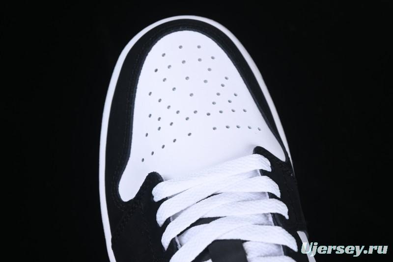 Nike Air Jordan 1 Low Retro Casual Sneakers with Black Swoosh - HF3148-106