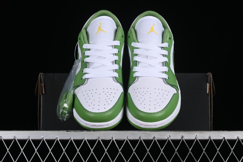 Nike Air Jordan 1 Low AJ1 White Green Low Top Lifestyle Basketball Shoes - HF4823-100