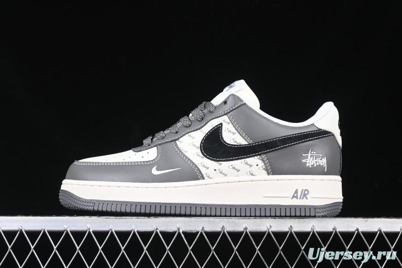 Nike Air Force 1 '07 Low Stussy Collaboration - Nebula Grey Low-Top Casual Sneakers - XZ3328-168