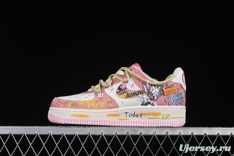 Nike Air Force 1 '07 Low Bugs Bunny Custom Casual Sneakers - BD7700-666