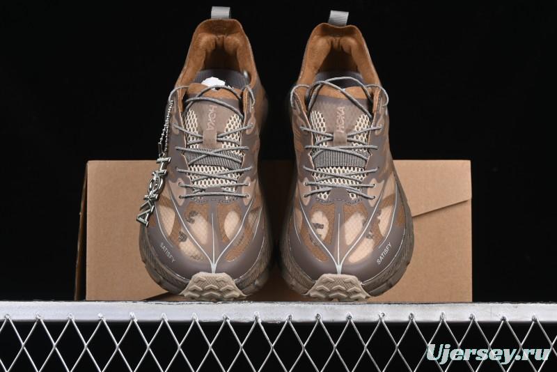 HOKA ONE ONE Satisfy Running Mafate Trail Low-Cut Cushioned Outdoor Hiking Shoes - 1157050 RBBR