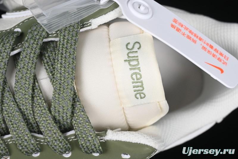 Nike Air Force 1 '07 Low Stone Island x Supreme Collaboration Beige Green Swoosh Low-Top Casual Sneakers - BB1616-301