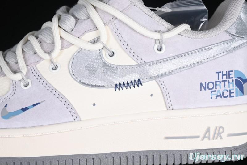 Nike Air Force 1 '07 Low The North Face Collaboration Silver Swoosh Drawstring Casual Sneakers - DM6688-016