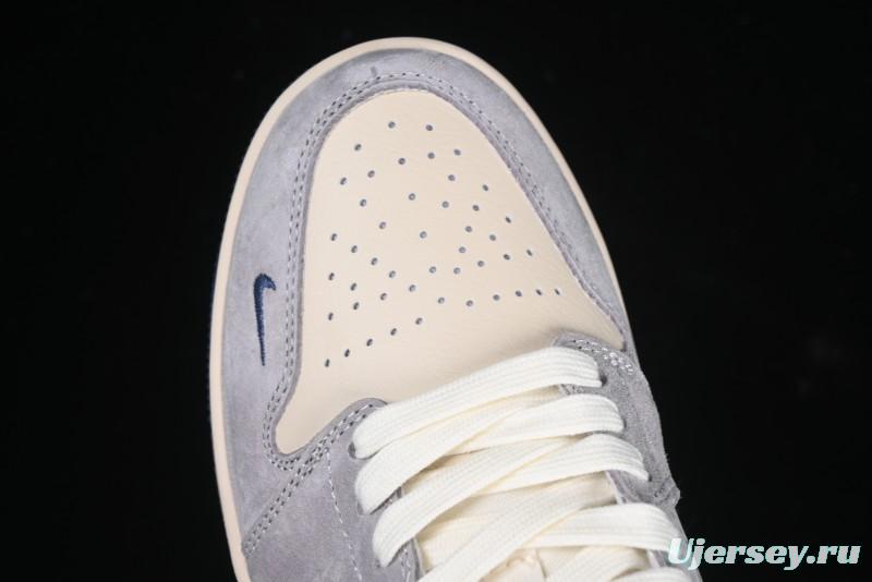 Nike Air Jordan 1 Low AJ1 The North Face Collaboration Grey Blue Red Hook Retro Basketball Shoes - DM9188-012