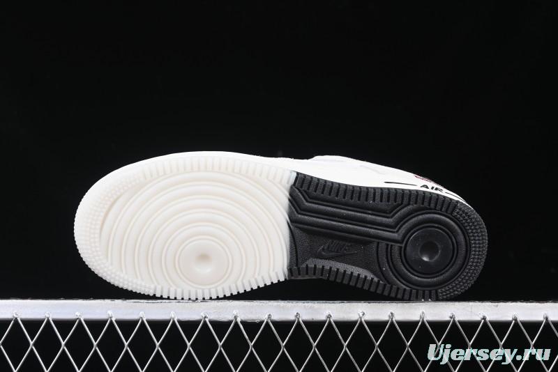 Nike Air Force 1 '07 Low Supreme Collaboration - Beige Grey Woven Label Casual Sneakers - CH6336-517