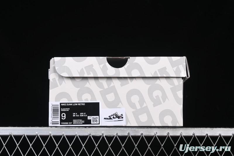 Nike SB Dunk Low The North Face x Supreme Anniversary Edition Customized Lace-Up Black White Black Swoosh Casual Skate Shoes - YX5066-227