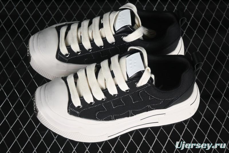 Shoot Brand Resonance Black Plum Retro Comfort Leather Anti-Slip Elevated Low-Top Casual Skate Shoes - AJD4